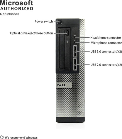 Dell Optiplex 7010 Business Desktop Computer (Intel Quad Core i5 up to 3.8GHz Processor), 8GB RAM, 500GB HDD, DVD, Windows 10 Professional