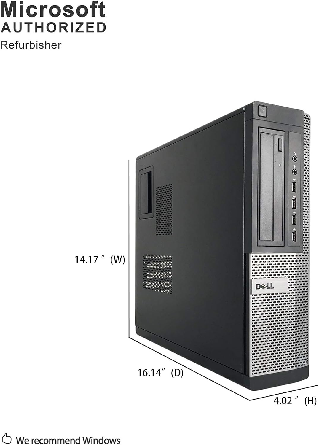 Dell Optiplex 7010 Desktop Computer - Intel Core i5 3.6GHz, 16GB DDR3, New 500GB SSD, Windows 10 Pro 64-Bit, WiFi, USB 3.0, DVDRW, 2X Display Port